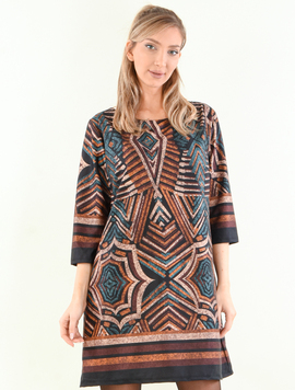 Rochie Dama Faith Bej Turcoaz