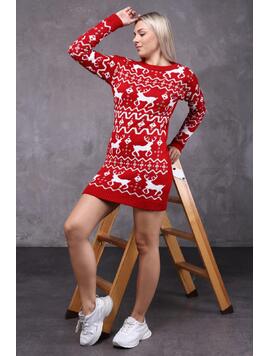 Rochie Dama ChristmasWish Rosu