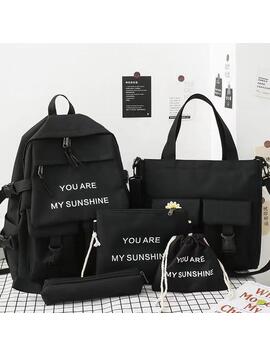 Set Rucsac Dama 5 Piese Arden Negru