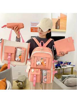Set Rucsac Dama 4 Piese Parker Roz