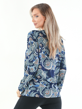 Bluza Dama RamyaPrint Albastru cu Gri