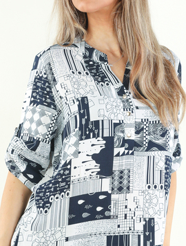 Bluza Dama Scarlette Alb Bleumarin