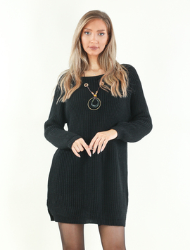 Rochie Dama Tricotata Rhea Negru