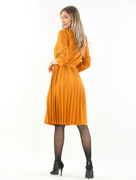 Rochie Dama Lycra Crep Scarlett Mustar