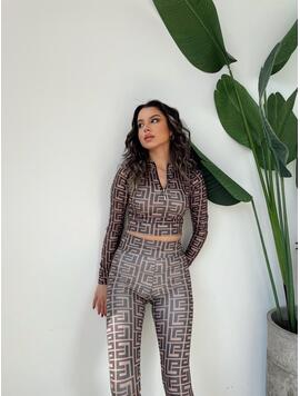 Compleu Dama 2 Piese RonnieOne Maro