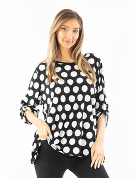 Bluza Dama Sandy Negru cu Alb