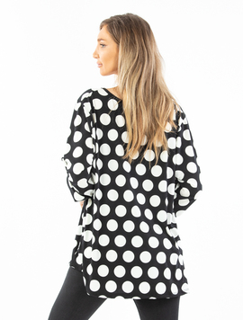 Bluza Dama Sandy Negru cu Alb