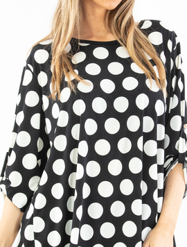 Bluza Dama Sandy Negru cu Alb