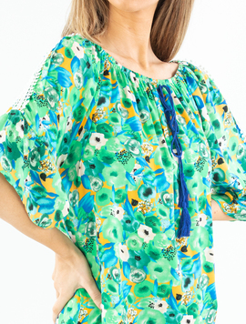 Bluza Dama Francine Twelve Verde cu Albastru