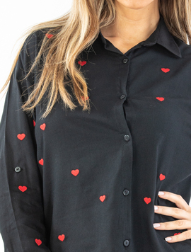 Camasa Dama MiniHearts Negru