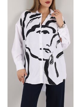 Camasa Dama AbstractLady Alb