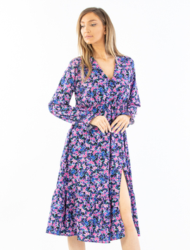 Rochie Dama NadiaOne Negru cu Roz
