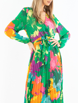Rochie Dama Sunnyday Verde cu Mov
