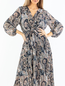 Rochie Dama Sunnyday Bleumarin cu Bej
