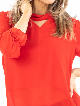 Bluza Dama Voal Allison Rosu