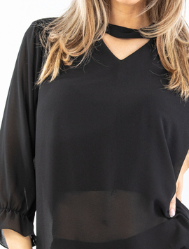 Bluza Dama Voal Allison Negru
