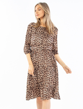 Rochie Dama Satin Eliza Animal Print