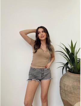 Tricou Dama Bumbac Alisa Bej