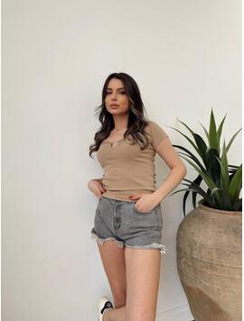 Tricou Dama Bumbac Alisa Bej