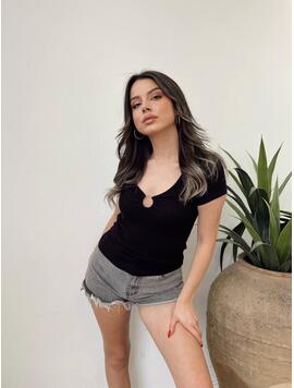 Tricou Dama Bumbac Alisa Negru