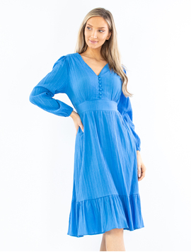Rochie Dama Bumbac Ananda Albastru