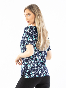 Bluza Dama Annissa Bleumarin cu Turcoaz