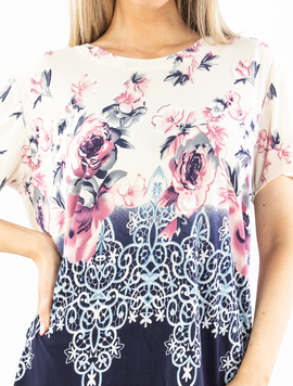 Bluza Dama Annissa Bej cu Roz