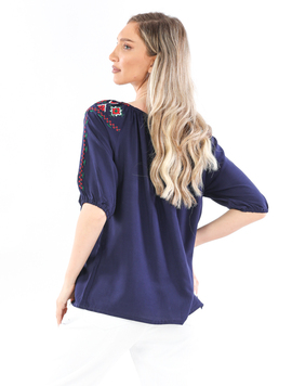 Bluza Dama Panza ZashaOne Bleumarin Rosu Verde