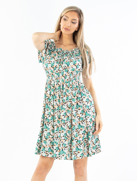 Rochie Dama CassandraOne Verde cu Alb