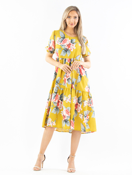 Rochie Dama Vascoza Ramya Galben