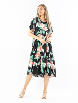 Rochie Dama Vascoza Ramya Negru Verde