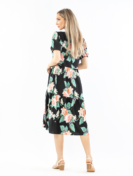 Rochie Dama Vascoza Ramya Negru Verde