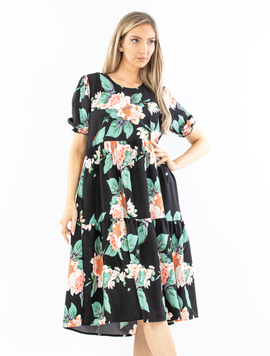 Rochie Dama Vascoza Ramya Negru Verde