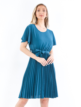 Rochie Pliuri Dama JulietStyle Turcoaz Inchis