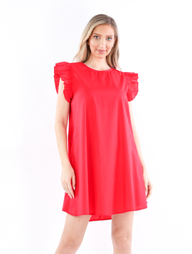 Rochie Bumbac Dama Kamari Rosu