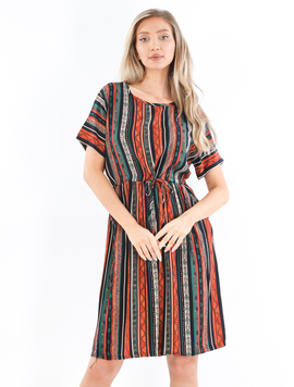 Rochie Dama Thea Verde cu Maro