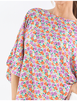 Bluza Dama Vascoza AliciaOne Lila cu Portocaliu