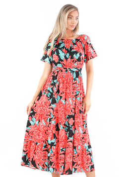 Rochie Dama AmayaOne Negru cu Caramiziu