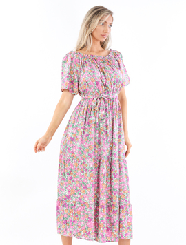 Rochie Dama AmayaOne Lila cu Verde