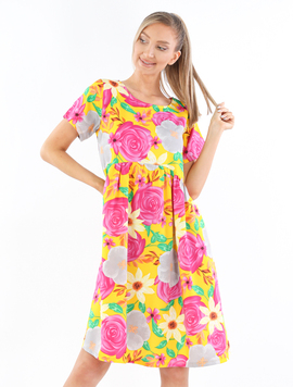 Rochie Dama Panza KBL Rose Galben