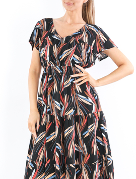 Rochie Dama Vascoza Brennan Negru cu Crem