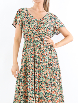 Rochie Dama Vascoza Brennan Vernil cu Bleumarin