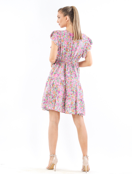 Rochie Dama Vascoza Khyrtha Seventeen Lila cu Verde