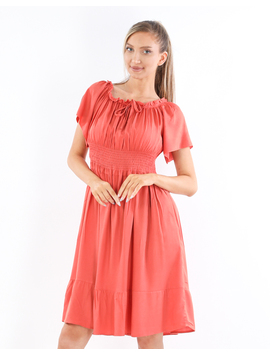 Rochie Dama Vascoza LunaStyle Portocaliu