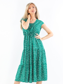 Rochie Dama Vascoza AmberOne Verde cu Alb