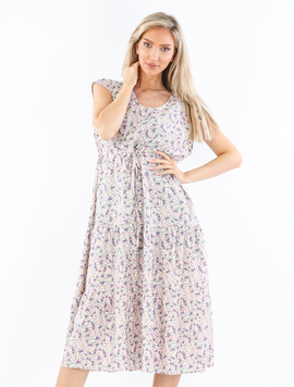 Rochie Dama Vascoza AmberOne Roz cu Alb si Lila