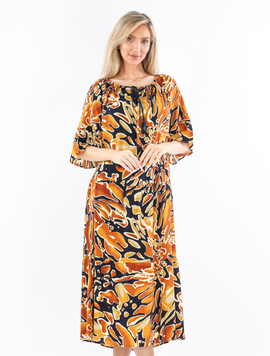 Rochie Dama Vascoza CharismaStyle Two Maro cu Bleumarin
