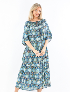 Rochie Dama Vascoza CharismaStyle Two Bleumarin cu Albastru