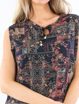Bluza Dama Vascoza Violeta Bleumarin cu Bej