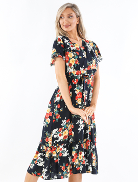 Rochie Dama Vascoza NatasaOne Bleumarin cu Bej